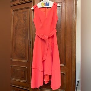 Vintage Karen Millen Coral Asymmetrical Sundress
